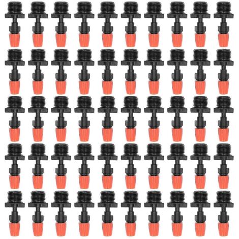 Adjustable Water Spray Head Atomizing Nozzle for Garden Irrigation - 50pcs G12 Male Thread