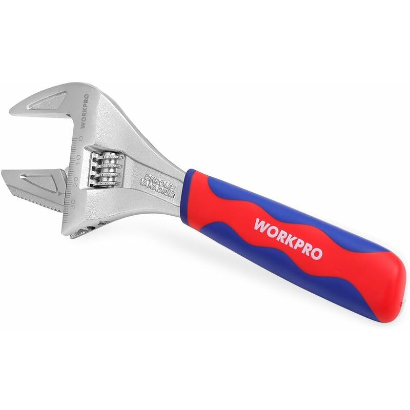 Adjustable Wrench And Water Pump Pliers 2 In 1 With Large Opening 42 Mm And Bi-Material Handle, Length 200 Mm Tool Accessorie - Gdrhvfd