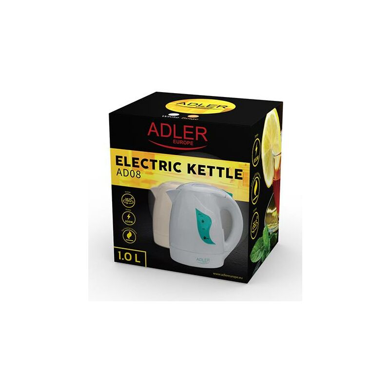 Image of AD-08 Compact Electric Kettle, 1 l, 859W, bpa Free, 850 w, 850 w, 1 Liter, 0 Decibels - Adler