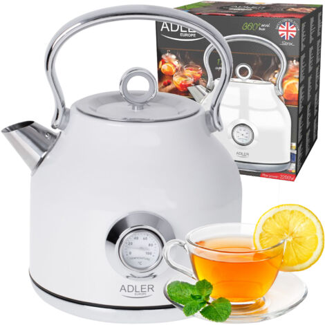 Adler AD 1346 Bouilloire électrique blanc avec thermomètre 1,7L STRIX