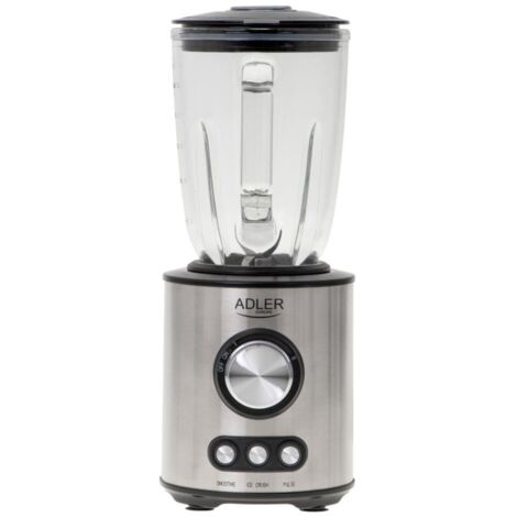 Adler AD 4078 licuadora Batidora de vaso 1700 W Negro, Acero inoxidable, Transparente
