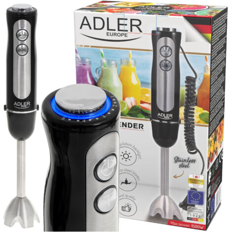 ADLER AD 4625B Mixeur plongeant Acier inoxydable 1500 W Noir