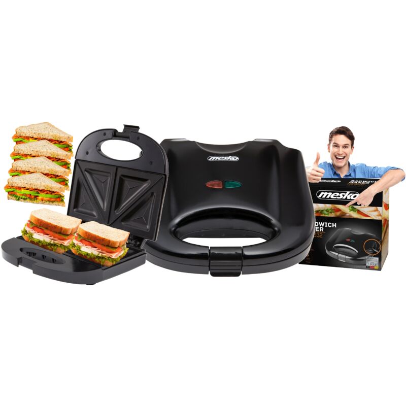 Adler - Machine à sandwich Mesko Home ms 3032 850 w Noir