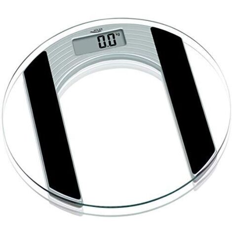 Adler AD8122 Balance Numérique Pour Salle de Bain,Design Rond,Écran LCD,150Kg,Haute Précision  Transparent