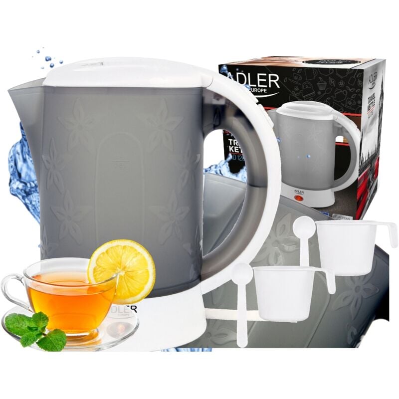 Adler - ad 1268 bouilloire électrique, plastique, blanc