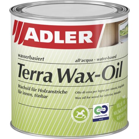 Adler Holzöl Innen Terra Wax Oil - Hartwachsöl zur Holzpflege im Innenraum, farblos 750ml