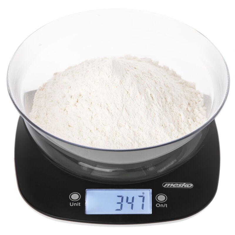 Mesko balance de cuisine avec bol, capacité 1,4 l, fonction tare ms 3179B - Adler