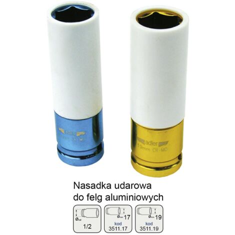 Adler nasadka do felg aluminiowych 1/2" 17mm
