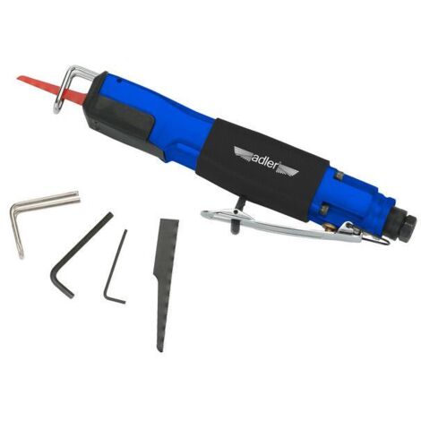 Adler pneumatische Stichsäge, professionelles Werkzeug zum Schneiden von Holz, Metall und Kunststoff, hohe Geschwindigkeit, ergonomisches Design, optimierte Präzision, Industrietauglichkeit, Metallfar
