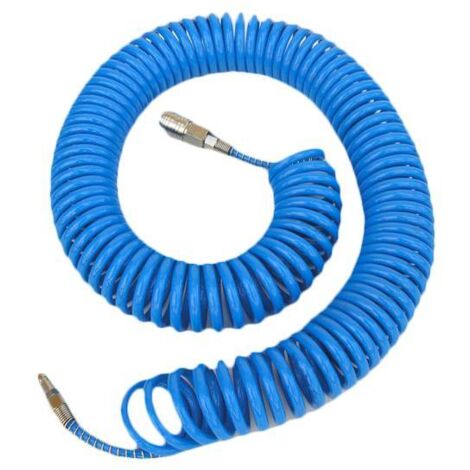ADLER PNEUMATISCHER SPIRALSCHLAUCH 6,5 x 10 mm 15 m POLYURETHAN, MIT KUPPLUNGEN