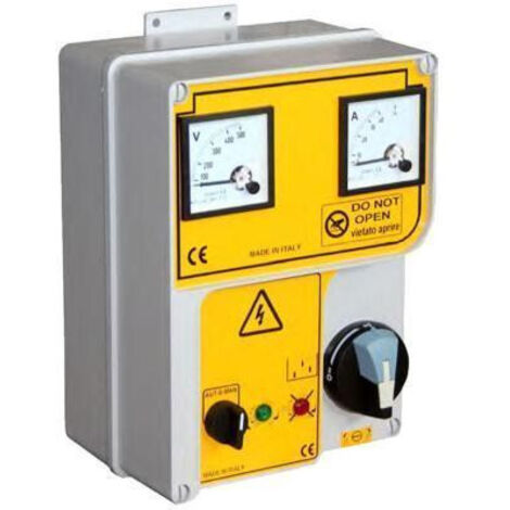 ADM-ABS VA Avviatore Diretto Voltmetro Amperometro Elettropompa Monofase Quadro  HP 2 KW 1,5
