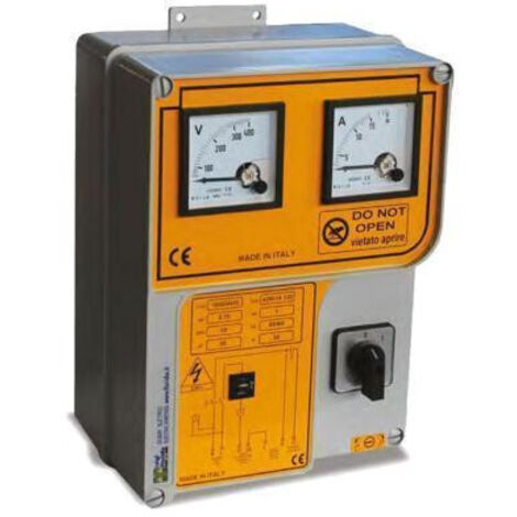 ADM-VA Avviatore Diretto Voltmetro Amperometro Elettropompa Monofase Quadro  HP 1,5 KW 1,1