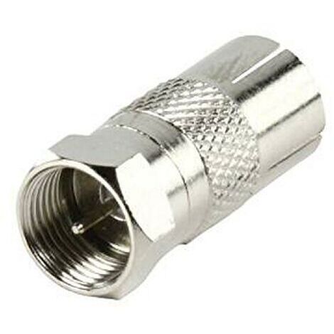 Adnauto – Adaptateur antenne type F Male vers coaxial femelle – Connecteur 9.5 mm – Pour installations fiables – Câble courant faible