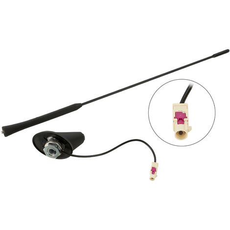 Adnauto – Antenne de toit passive AM/FM 440 mm – Inclinaison 45° – Réception optimale pour voiture – Installation toit arrière