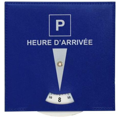 Adnauto – Disque de stationnement homologué pour zones bleues – Réglage horaire facile – Dimensions 15x15cm – Conforme à la réglementation française