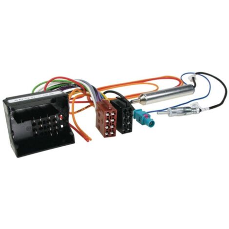 Adnauto – Faisceau ISO autoradio Citroen Peugeot – Adaptateur antenne DIN – Compatible avec 12 modèles – Norme MOST pour 4 haut-parleurs