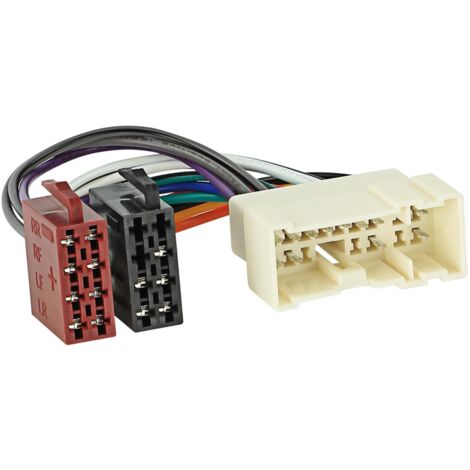 Adnauto – Faisceau ISO pour Nissan 95-06 – Adaptateur pour connecteur courant faible – Compatible avec Almera, Micra, X-Trail et plus