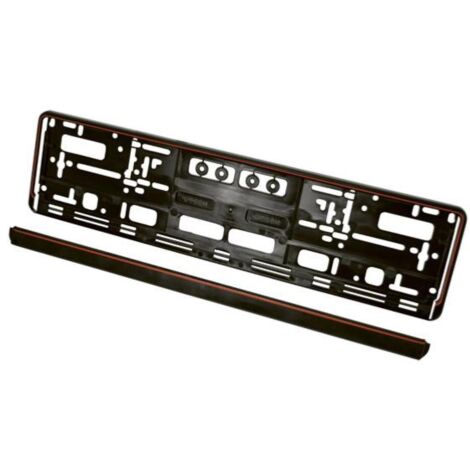 Adnauto – Porte-plaque d'immatriculation universel 52x11cm – Plastique résistant – Compatible plaques européennes – Installation facile sans perçage