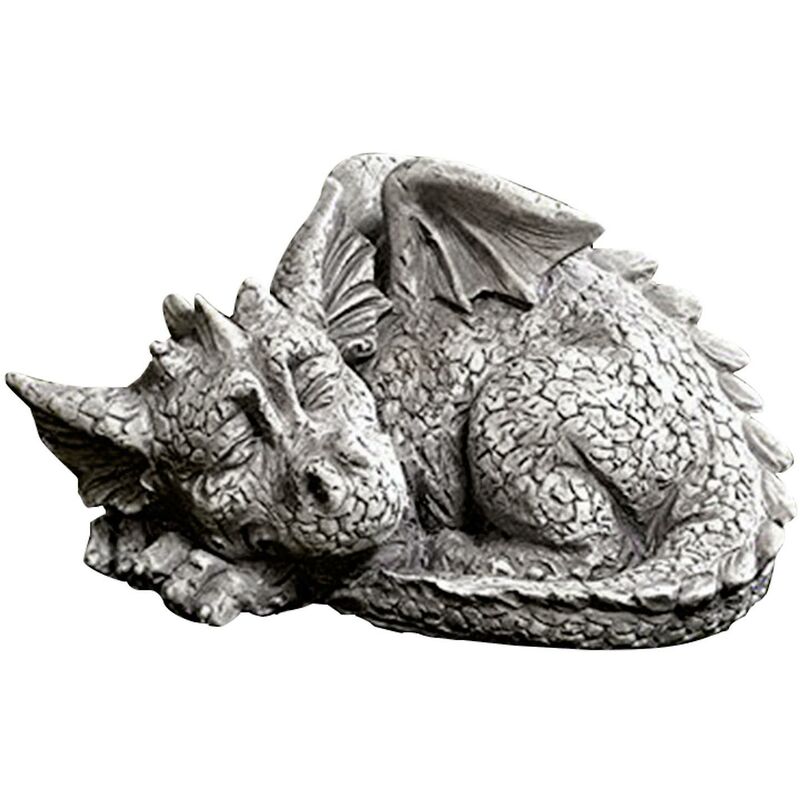 Fortuneville - Adorable bébé dragon endormi décoration de jardin ornements extérieurs ornements d'art