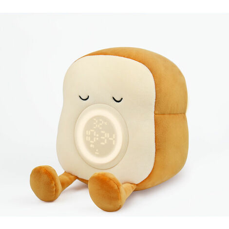 Adorable Child's Alarm Clock, Cute Toast Girl's Alarm Clock, Educational Alarm Clock with