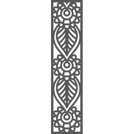 Adorno colgante A4, ornamento calado, gris, 21 x 90 cm