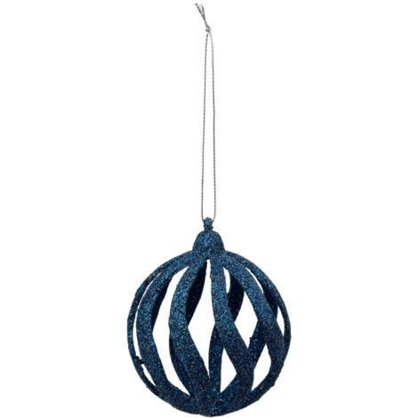 Adorno de Navidad azul 80mm - Atmosphera créateur d'intérieur