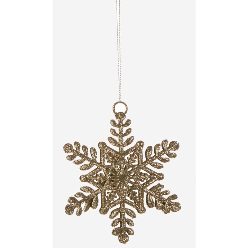 

Adorno de navidad snowflake champagne