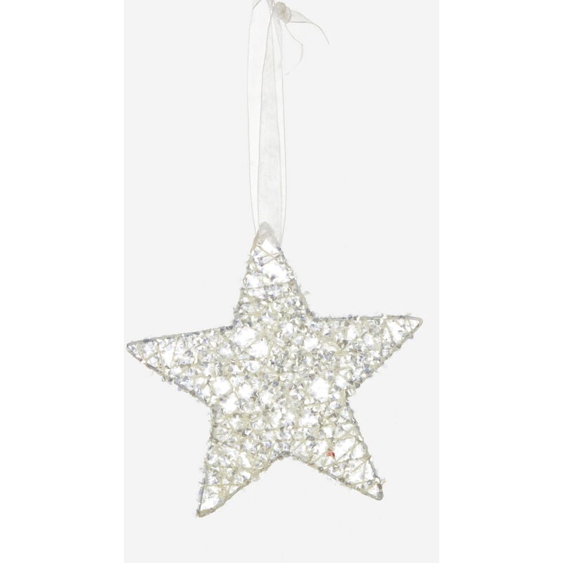 

Adorno de navidad star blanco