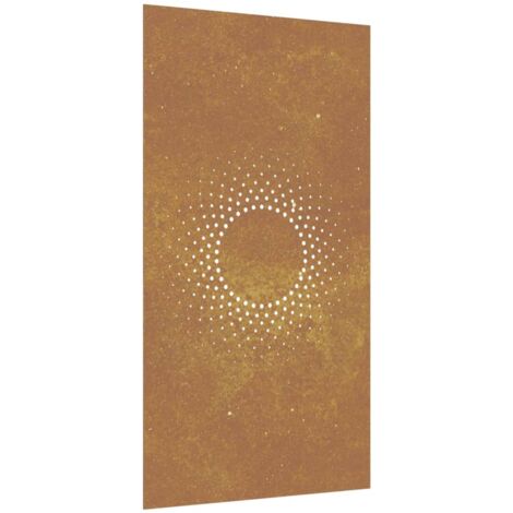 Adorno de pared de jardín acero corten diseño sol 105x55 cm vidaXL