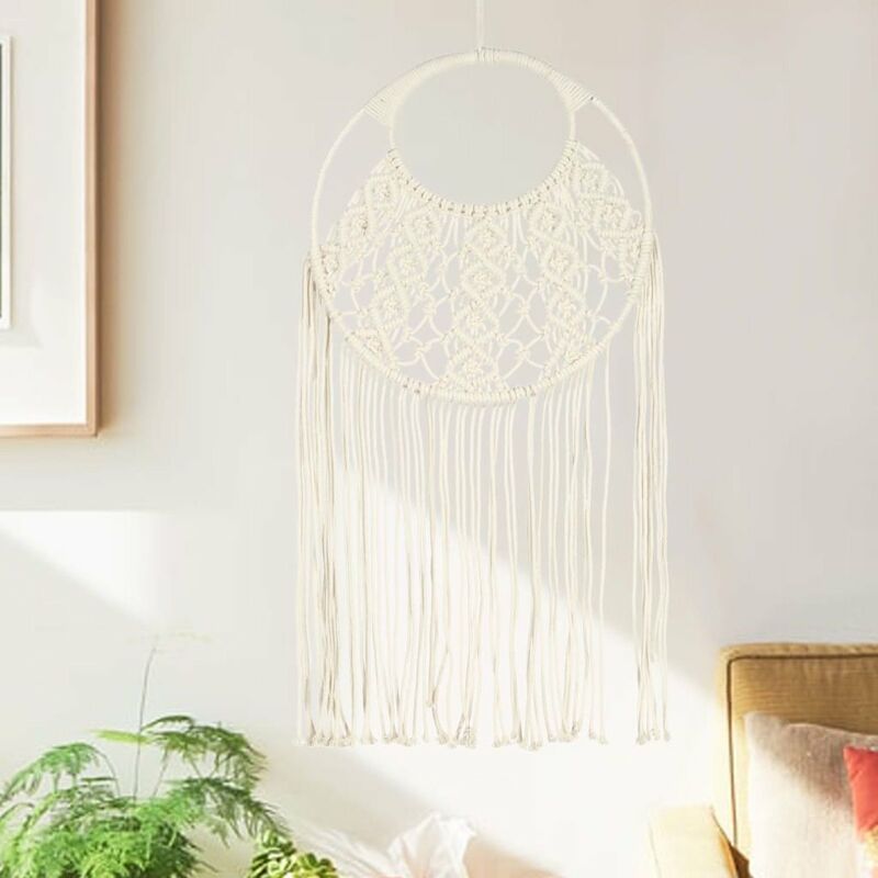 

Happyshopping - Adorno de pared de macrame algodon 40x80 cm