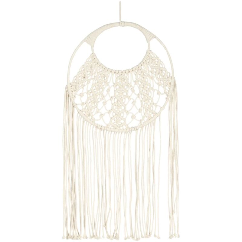 

vidaXL Adorno de pared de macramé algodón 40x80 cm - Crema