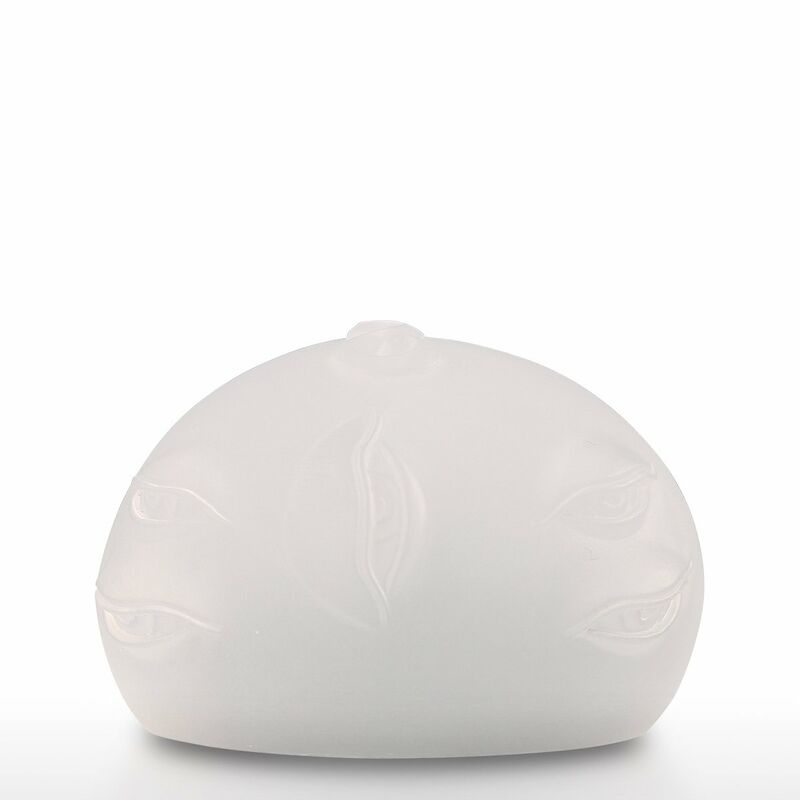 

Adorno de vidrio de cinco ojos Adorno de copa de vino blanco Estatuilla Adorno de vidrio Pantalla Hermosa decoracion de oficina en casa