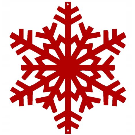 Adorno navideño de copo de nieve, decoración calada, rojo