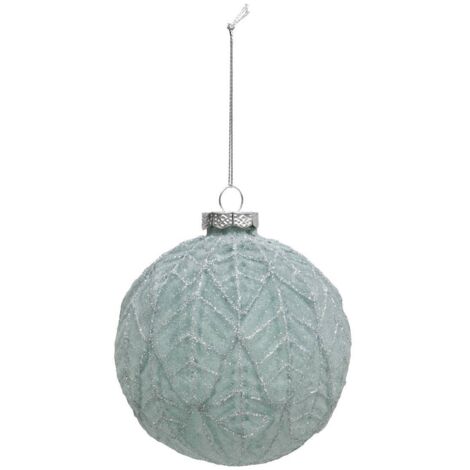 Adorno navideño de cristal 100mm verde esmerilado - Atmosphera créateur d'intérieur