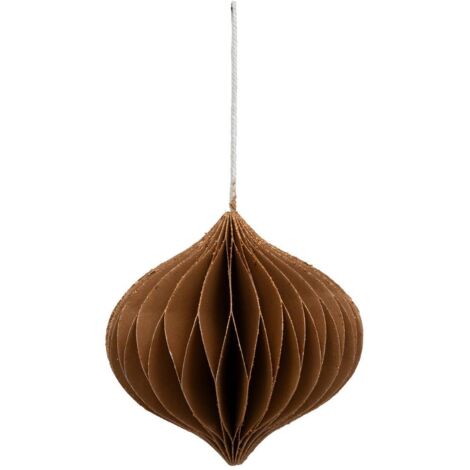 Adorno navideño de origami marrón 90mm - Atmosphera créateur d'intérieur
