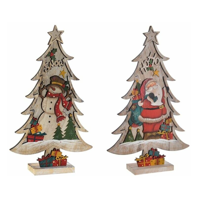 

Adorno Navideño DKD Home Decor Árbol de Navidad LED Natural Árbol (2 pcs) (15 x 7 x 41 cm)