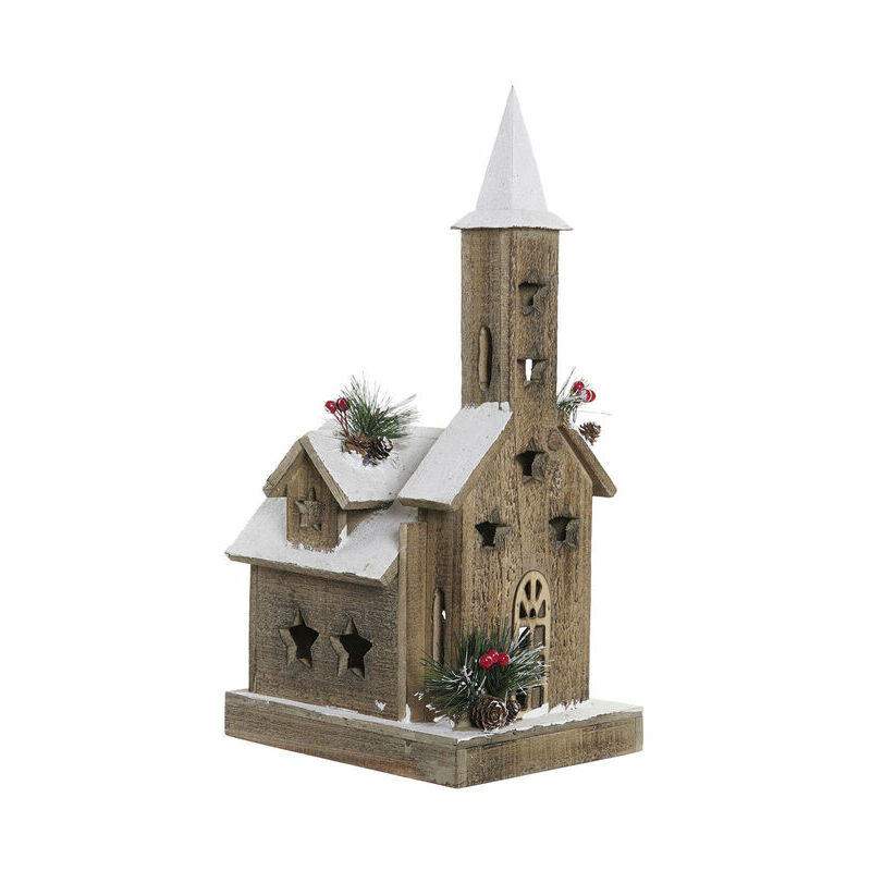 

Adorno Navideño DKD Home Decor Casa Madera (20 x 26 x 51 cm)