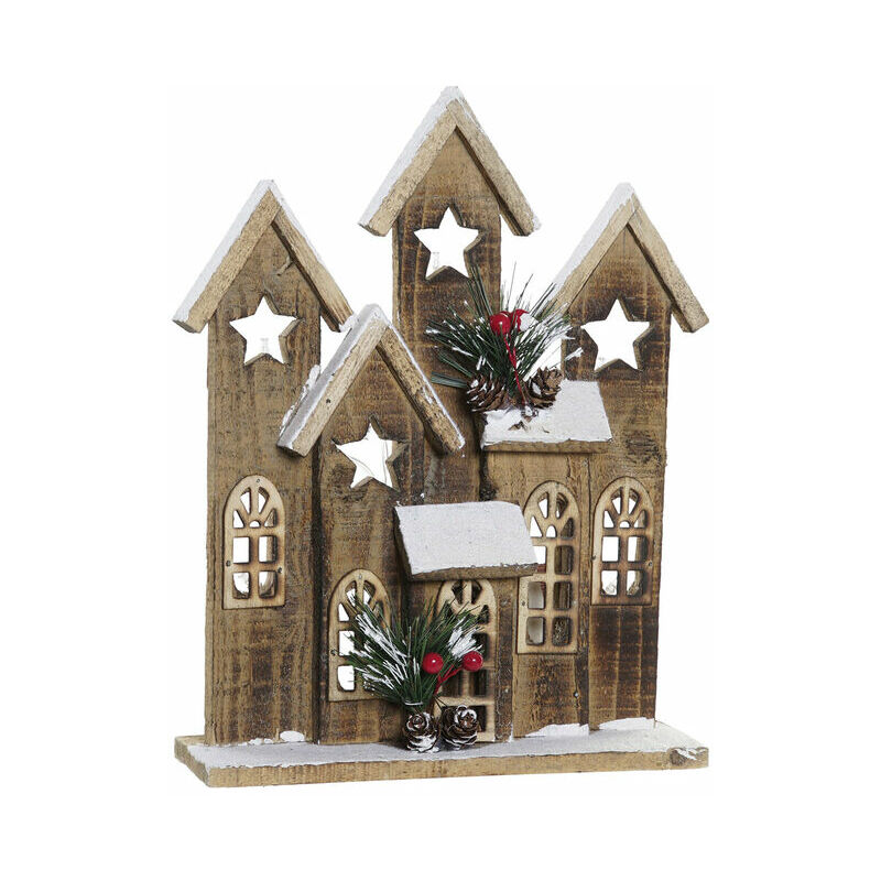 

Adorno Navideño DKD Home Decor Casa Madera (23.5 x 7 x 30 cm)