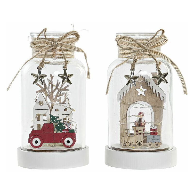 

BHD - Adorno Navideño DKD Home Decor Cristal Lazo (2 pcs) (9 x 9 x 16.5 cm)