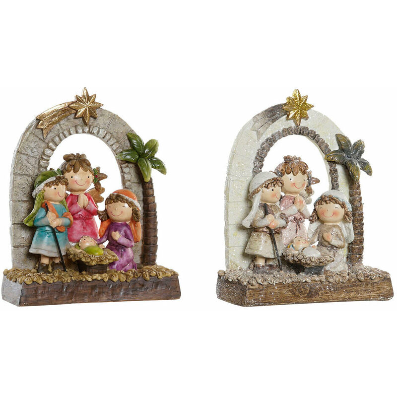 

Zanvic - Adorno Navideño DKD Home Decor Dorado Marrón Blanco (13.5 x 8 x 17 cm) (2 pcs)