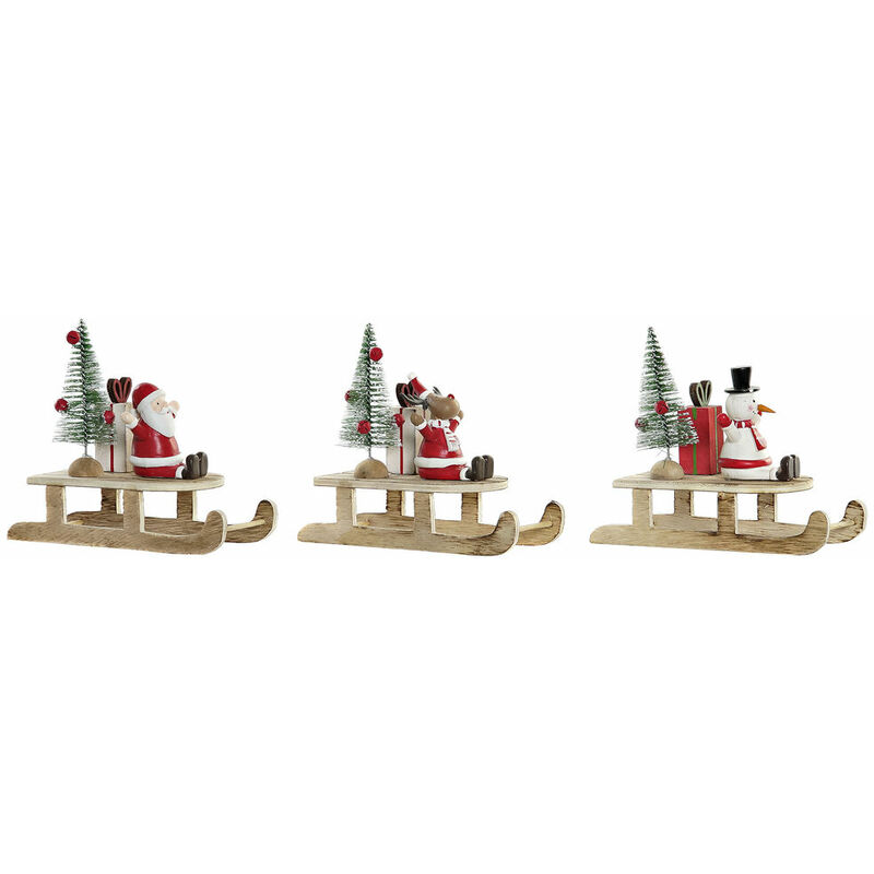 

BHD - Adorno Navideño DKD Home Decor Madera Papá Noel (14 x 6 x 13 cm) (3 pcs)