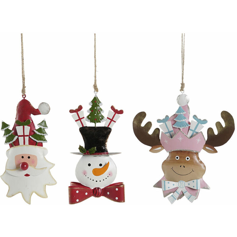 

Adorno Navideño DKD Home Decor Metal Papá Noel (3 pcs) (16 x 3 x 18 cm)