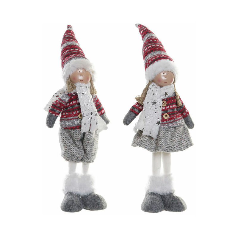 

BHD - Adorno Navideño DKD Home Decor Poliéster Niños (2 pcs) (12 x 7 x 35 cm)