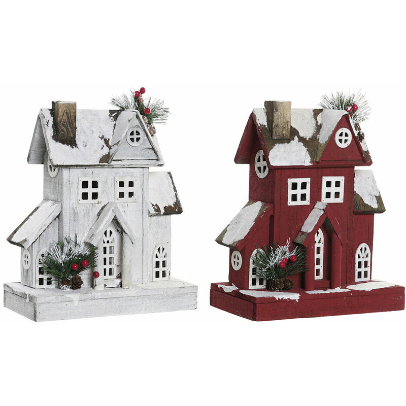 

Adorno navideño dkd home decor casa madera (2 pcs) (26 x 14 x 32 cm) Rogal