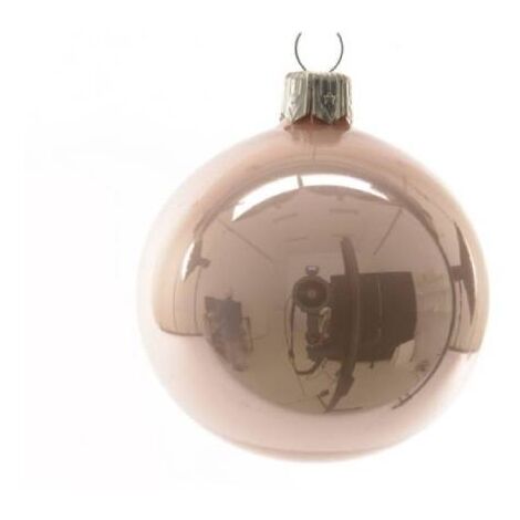 Adorno para árbol de navidad Bola cristal rosa brillo 6 cm