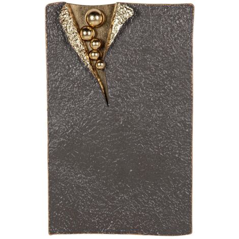 Adorno Pared Metal Dorado Negro 62X8X100 Cm