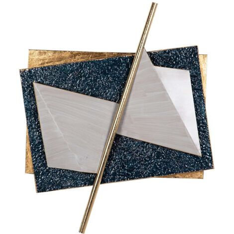 Adorno Pared Metal Gris Dorado 88X6X104 Cm
