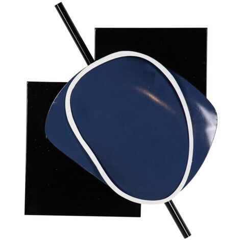 Adorno Pared Metal Negro Azul 66X6X81 Cm