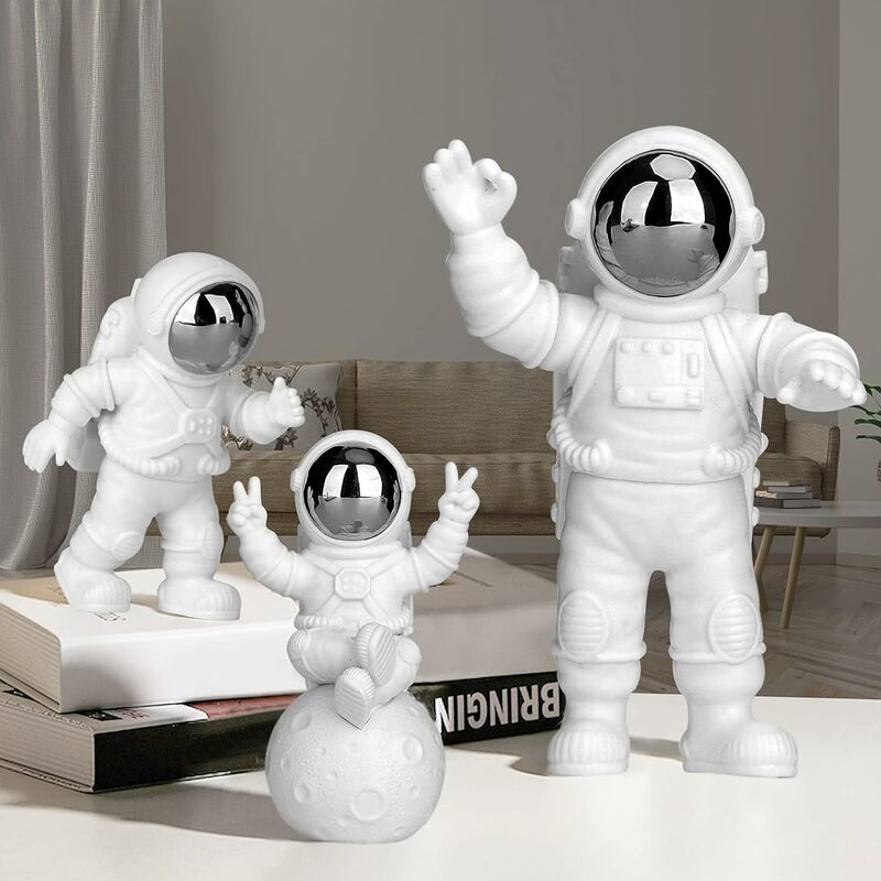 

Abcrital - Adornos de astronauta, decoración de cumpleaños de astronauta, estatua de astronauta, adorno de pastel de astronauta, resina de