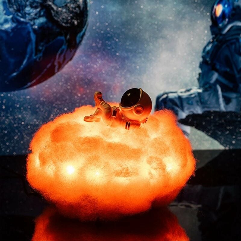 

Adornos de astronauta Tira de luz sinfonica control remoto marquesina regalo en la nube atrapasuenos creativos luz en la nube Convencional (pantalla